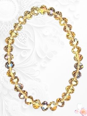 AB Faceted Crystal Bead Stretch Bracelet 8.25 Inch 307